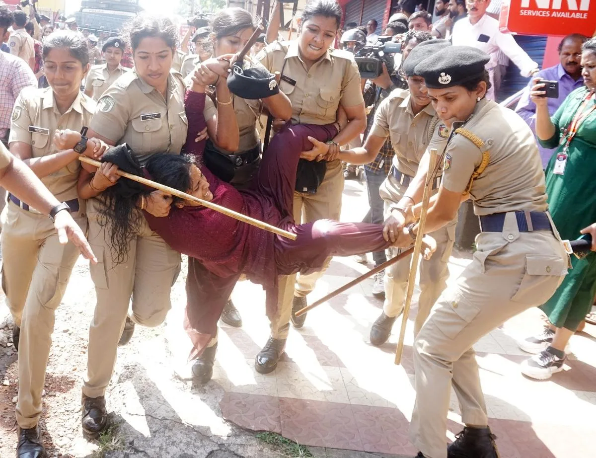 Kannur Youth Congress protest