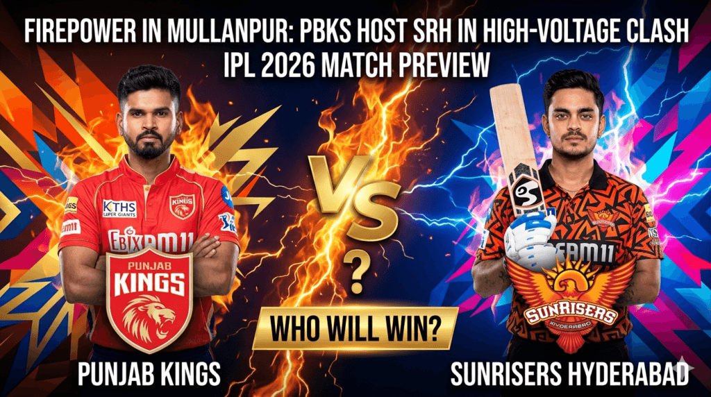 PBKS vs SRH IPL 2026