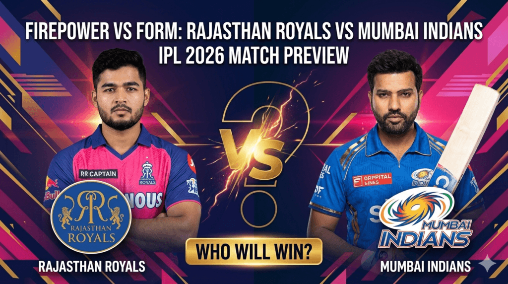 Rajasthan Royals vs Mumbai Indians IPL 2026 match